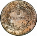 5 Francs 1804-1805, KM# 662, France, Napoleon I