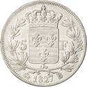 5 Francs 1827-1830, KM# 728, France, Charles X