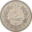 5 Francs 1933-1939, KM# 888, France