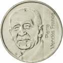 5 Francs 1992, KM# 1006, France, 10th Anniversary of Death of Pierre Mendès France