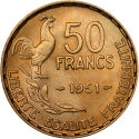 50 Francs 1950-1958, KM# 918, France