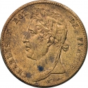 5 Centimes 1825-1830, KM# 10, French Colonies, Charles X