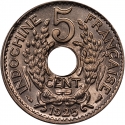 5 Centimes 1923-1938, KM# 18, French Indochina