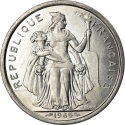 2 Francs 1965, KM# 3, French Polynesia