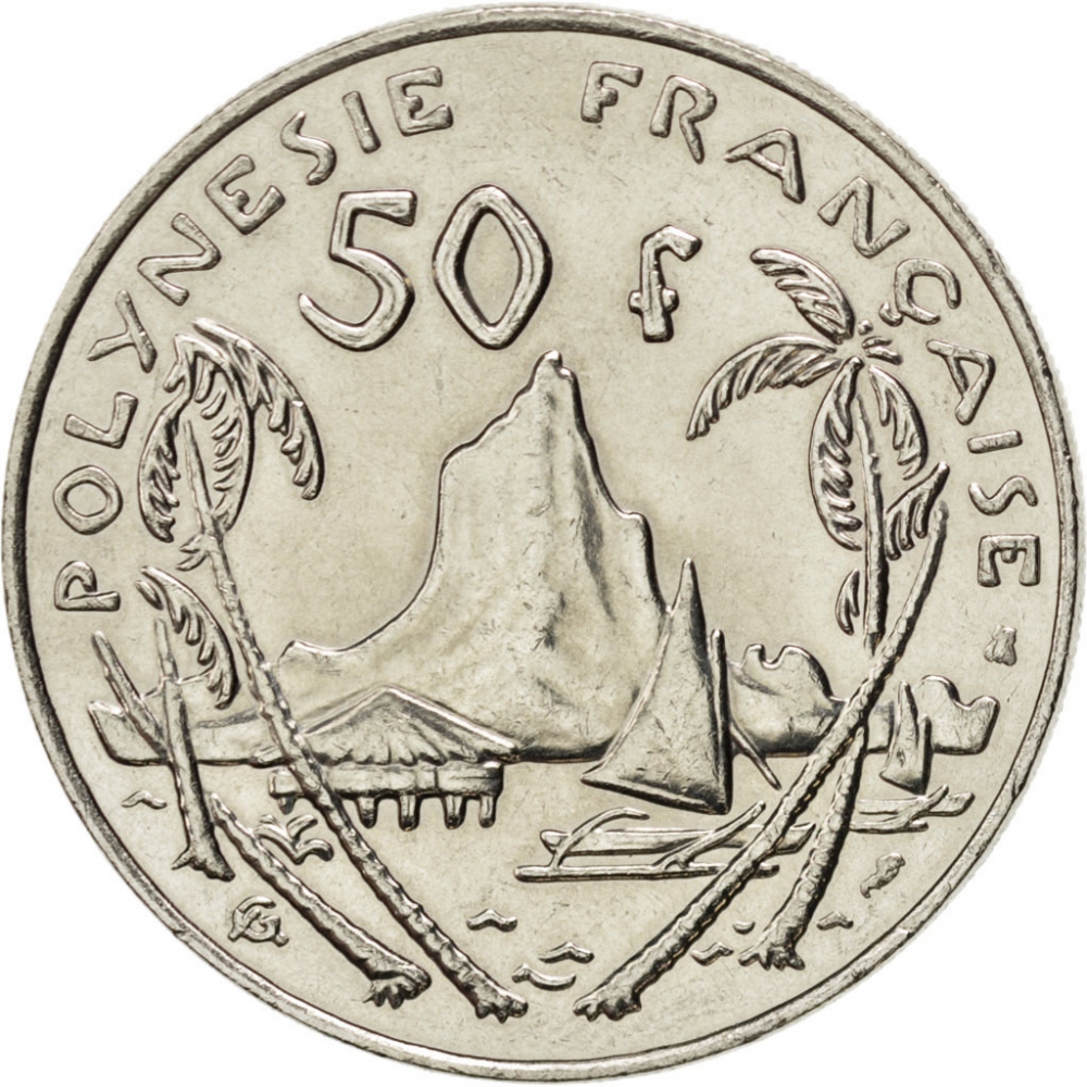 50 Francs 1975-2005, KM# 13, French Polynesia