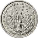1 Franc 1948-1955, KM# 3, French West Africa