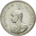 1/4 Rupie 1891-1901, KM# 3, German East Africa (Tanganyika), William II