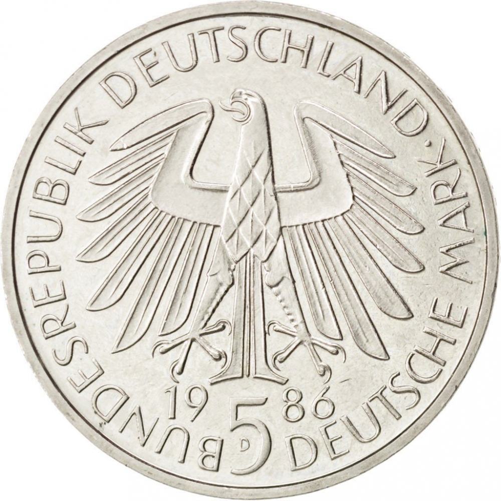 Deutsche mark. 5 Марок 1986 университет Гейдельберг. Монета Deutsche Mark. Немецкая марка (Deutsche Mark). Денежная единица — марка (Deutsche Mark).