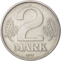 2 Mark 1972-1990, KM# 48, Germany, Democratic Republic (DDR)