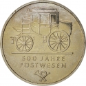 5 Mark 1990, KM# 134, Germany, Democratic Republic (DDR), 500th Anniversary of German Postal Service
