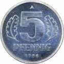 5 Pfennig 1968-1990, KM# 9, Germany, Democratic Republic (DDR)