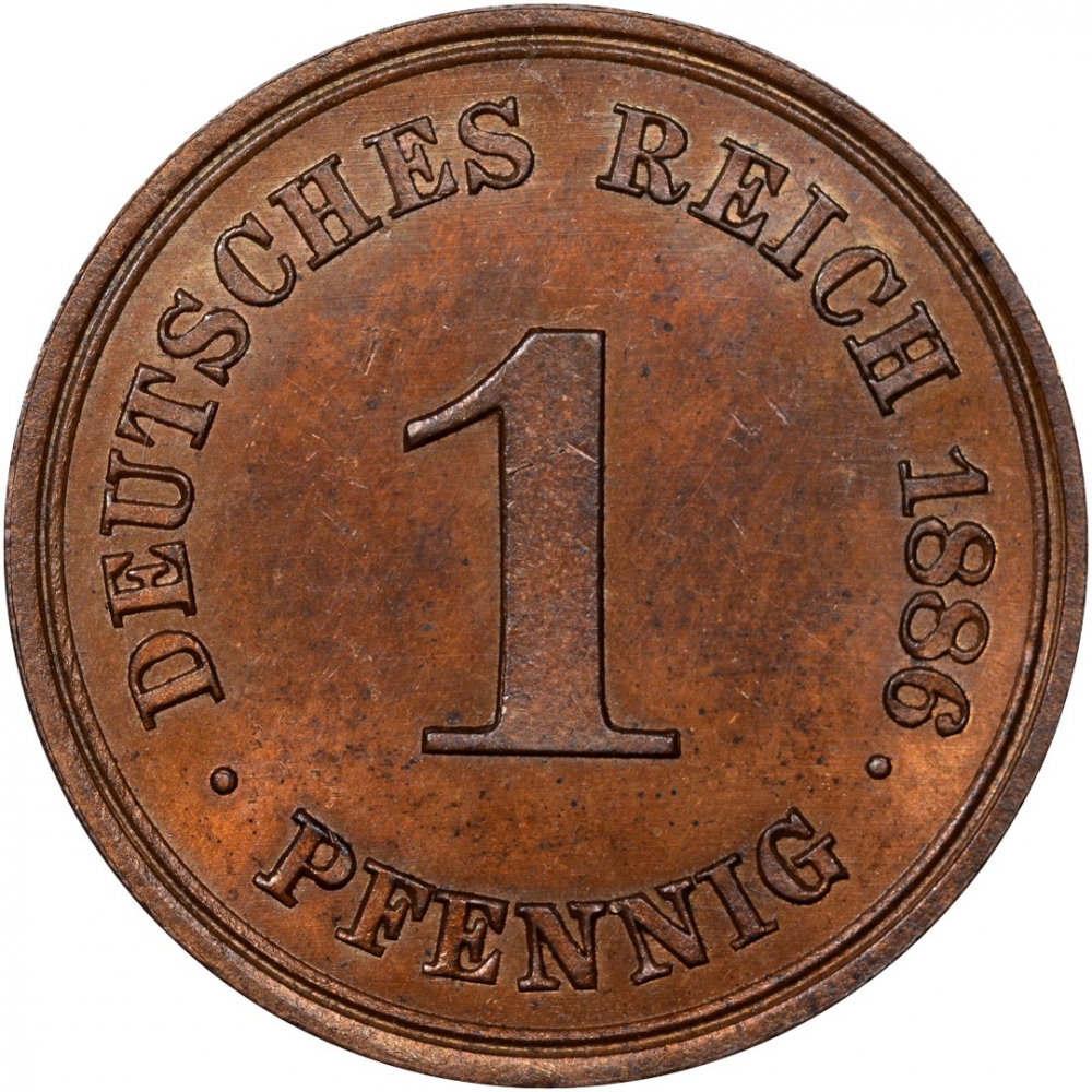 1 Pfennig 1873-1889, KM# 1, Germany, Empire, William I