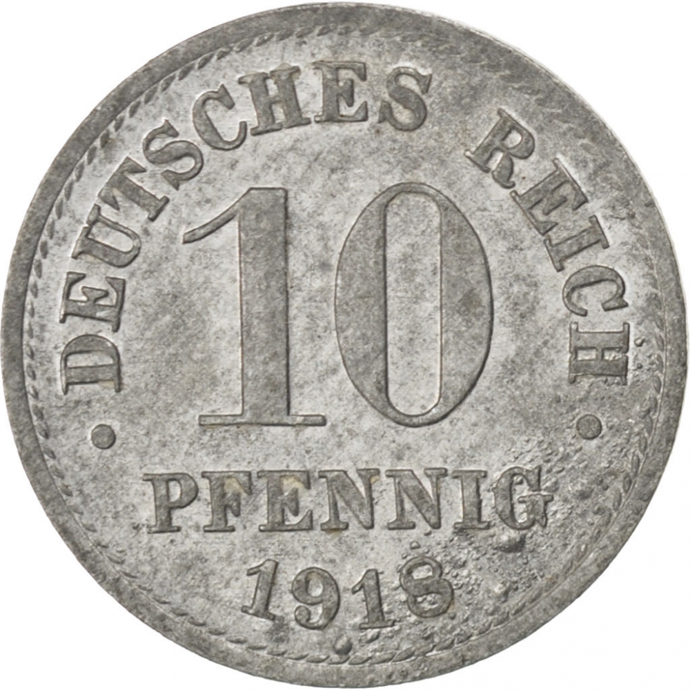 10 Pfennig 1917-1922, KM# 26, Germany, Empire, William II