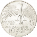 10 Deutsche Mark 1972, KM# 133, Germany, Federal Republic, Munich 1972 Summer Olympics, Olympiastadion in Munich