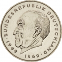 2 Deutsche Mark 1969-1987, KM# 124, Germany, Federal Republic, Anniversary of the Federal Republic of Germany, 20th Anniversary of the West Germany