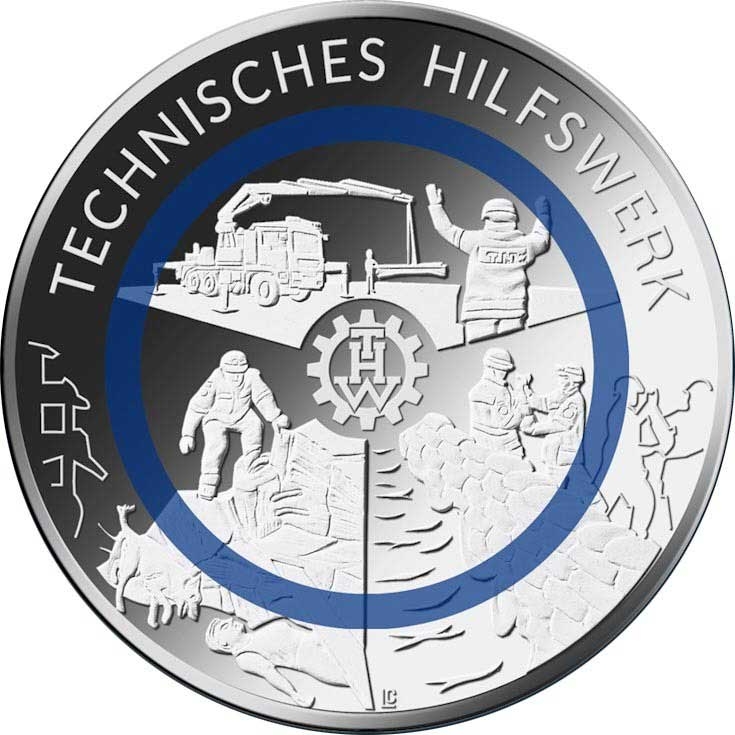 10 Euro 2025, Germany, Federal Republic, In the Service of Society, Federal Agency for Technical Relief (THW)