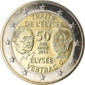 2 Euro 2013, KM# 315, Germany, Federal Republic, 50th Anniversary of the Élysée Treaty