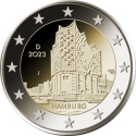 2 Euro 2023, Germany, Federal Republic, German Federal States II, Hamburg