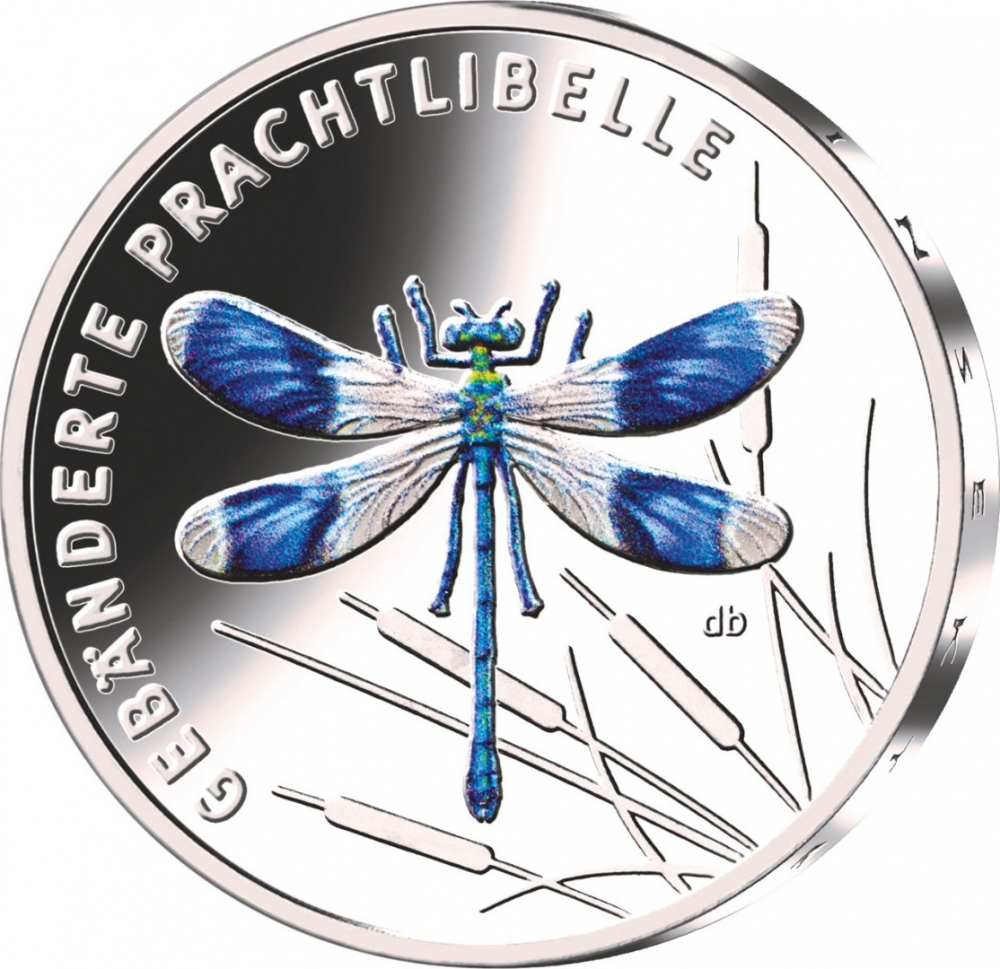 5 Euro 2023, Germany, Federal Republic, Wonderful World of Insects, Banded Demoiselle
