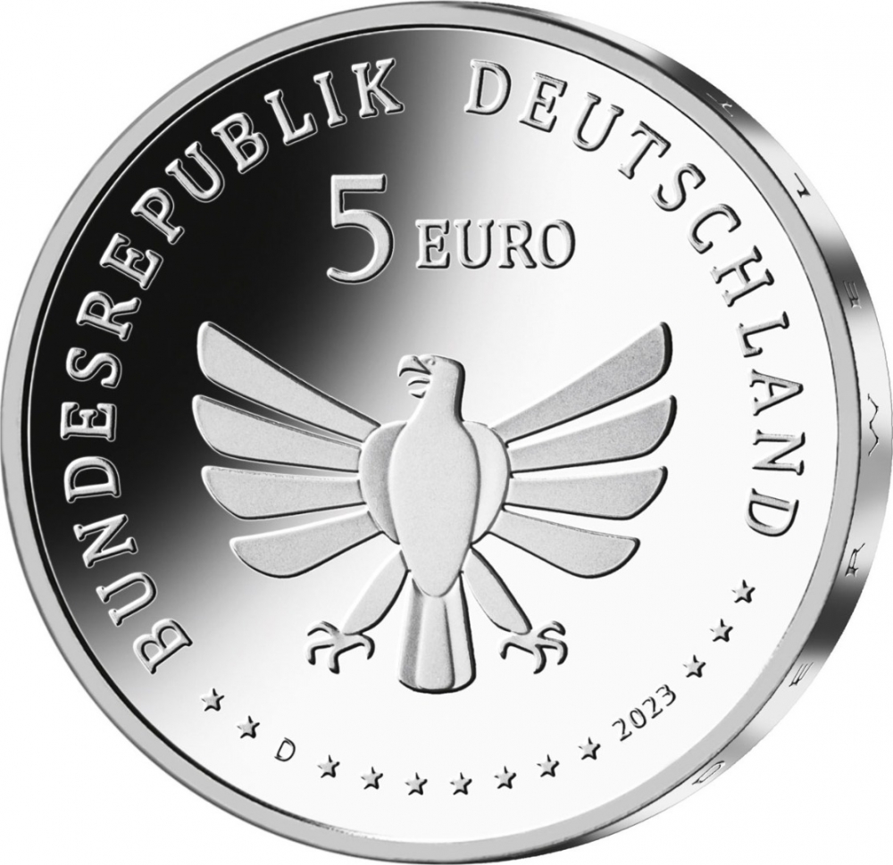 5 Euro 2023, Germany, Federal Republic, Wonderful World of Insects, Red Mason Bee