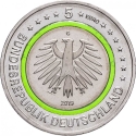 5 Euro 2019, KM# 380, Germany, Federal Republic, Climate Zones of the Earth, Temperate Zone