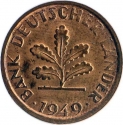 1 Pfennig 1948-1949, KM# A101, Germany, Federal Republic