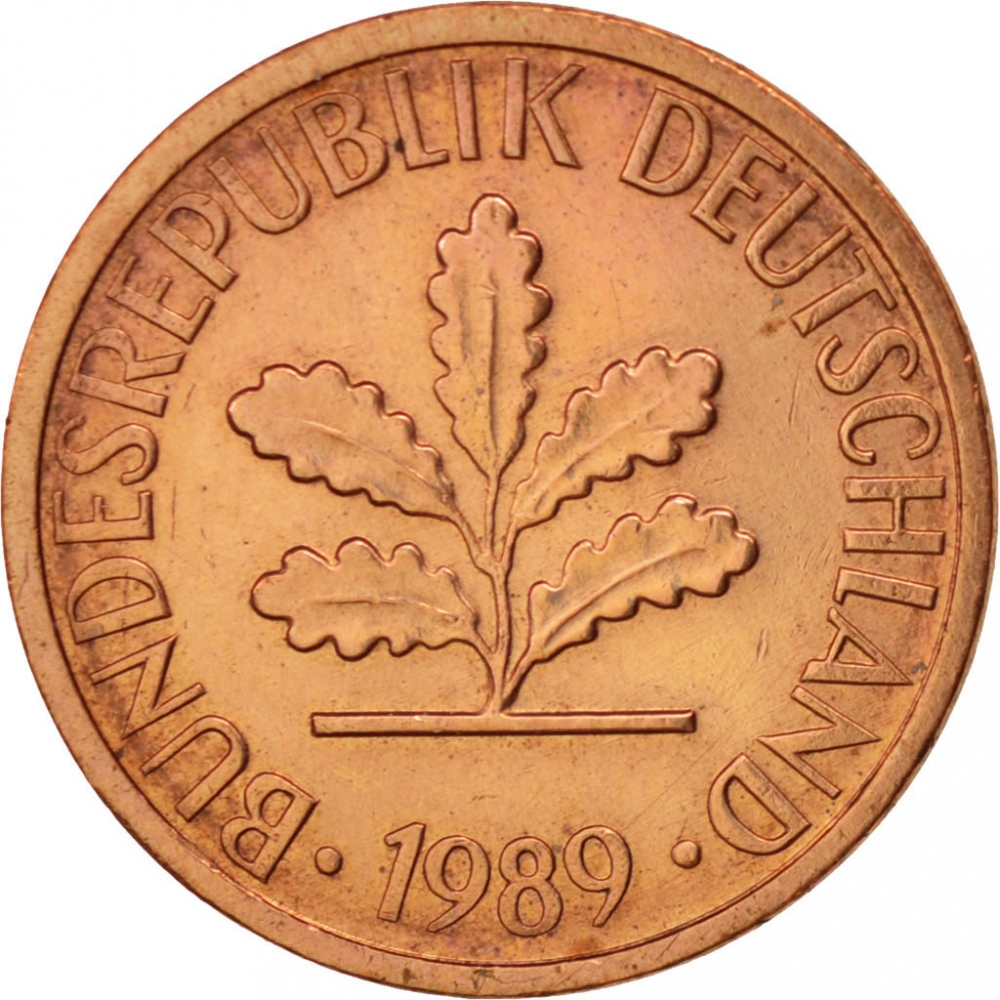 1 Pfennig 1950-2001, KM# 105, Germany, Federal Republic