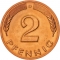 2 Pfennig 1967-2001, KM# 106a, Germany, Federal Republic