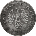 1 Reichspfennig 1940-1945, KM# 97, Germany, Nazi (Third Reich)