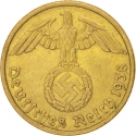 10 Reichspfennig 1936-1939, KM# 92, Germany, Nazi (Third Reich)