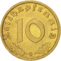 10 Reichspfennig 1936-1939, KM# 92, Germany, Nazi (Third Reich)