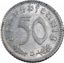 50 Reichspfennig 1939-1944, KM# 96, Germany, Nazi (Third Reich)