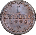 1 Pfennig 1772-1806, KM# 1000, Saxony-Albertine, Frederick Augustus III the Just