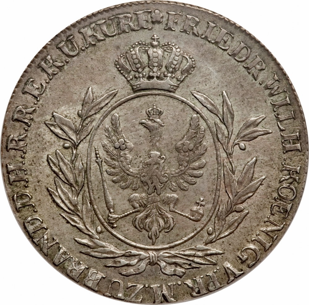 2/3 Thaler 1796-1801, KM# 363, Prussia, Frederick William II, Obverse