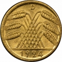10 Rentenpfennig 1923-1925, KM# 33, Germany, Weimar Republic
