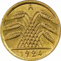 5 Rentenpfennig 1923-1925, KM# 32, Germany, Weimar Republic