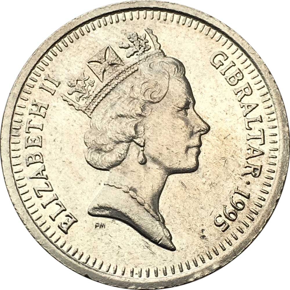 10 Pence 1992-1997, KM# 112, Gibraltar, Elizabeth II