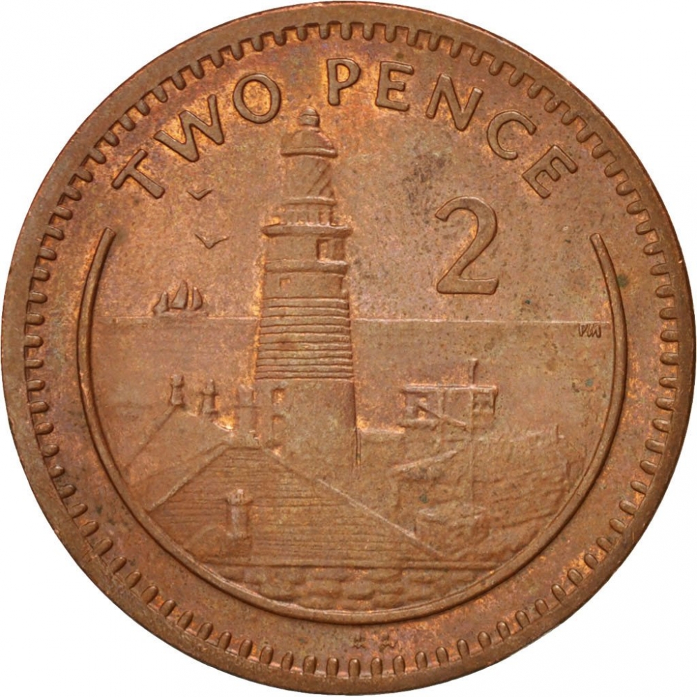 2 Pence 1998-2003, KM# 774, Gibraltar, Elizabeth II