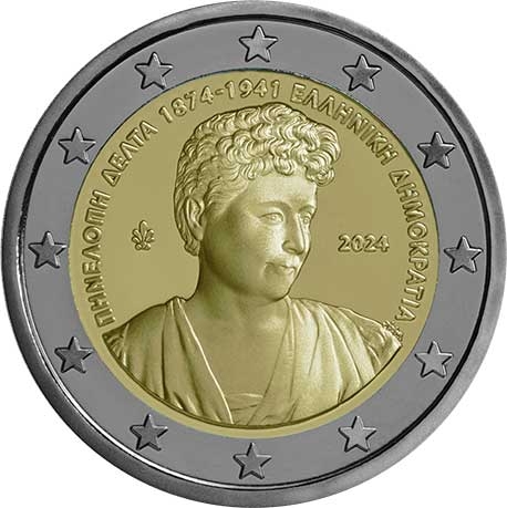 2 Euro 2024, Greece, 150th Anniversary of Birth of Penelope Delta