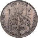 1 Franc 1903-1921, KM# 46, Guadeloupe