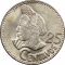 25 Centavos 1977-2000, KM# 278, Guatemala, KM# 278.1 - Large head