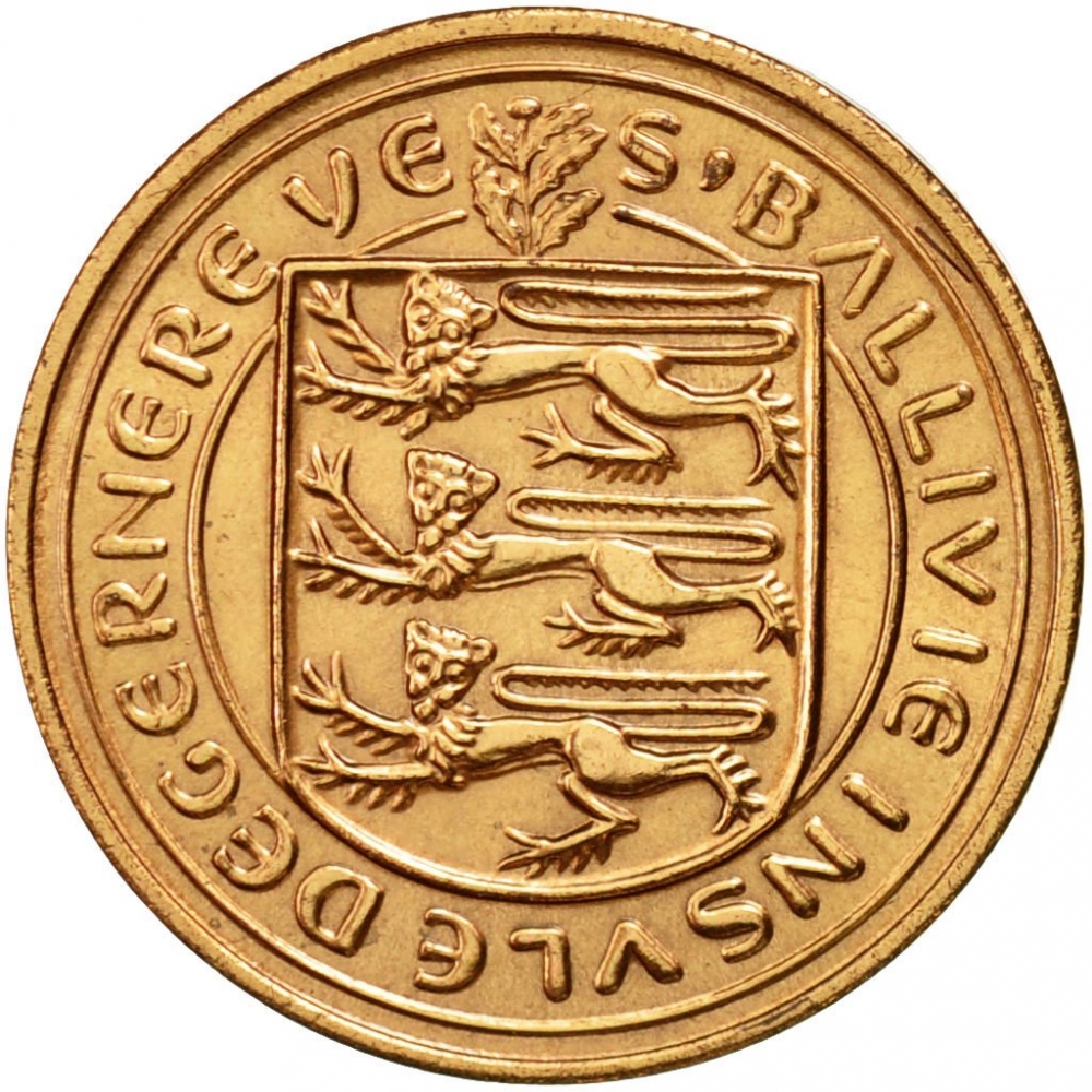 1 New Penny 1971, KM# 21, Guernsey, Elizabeth II