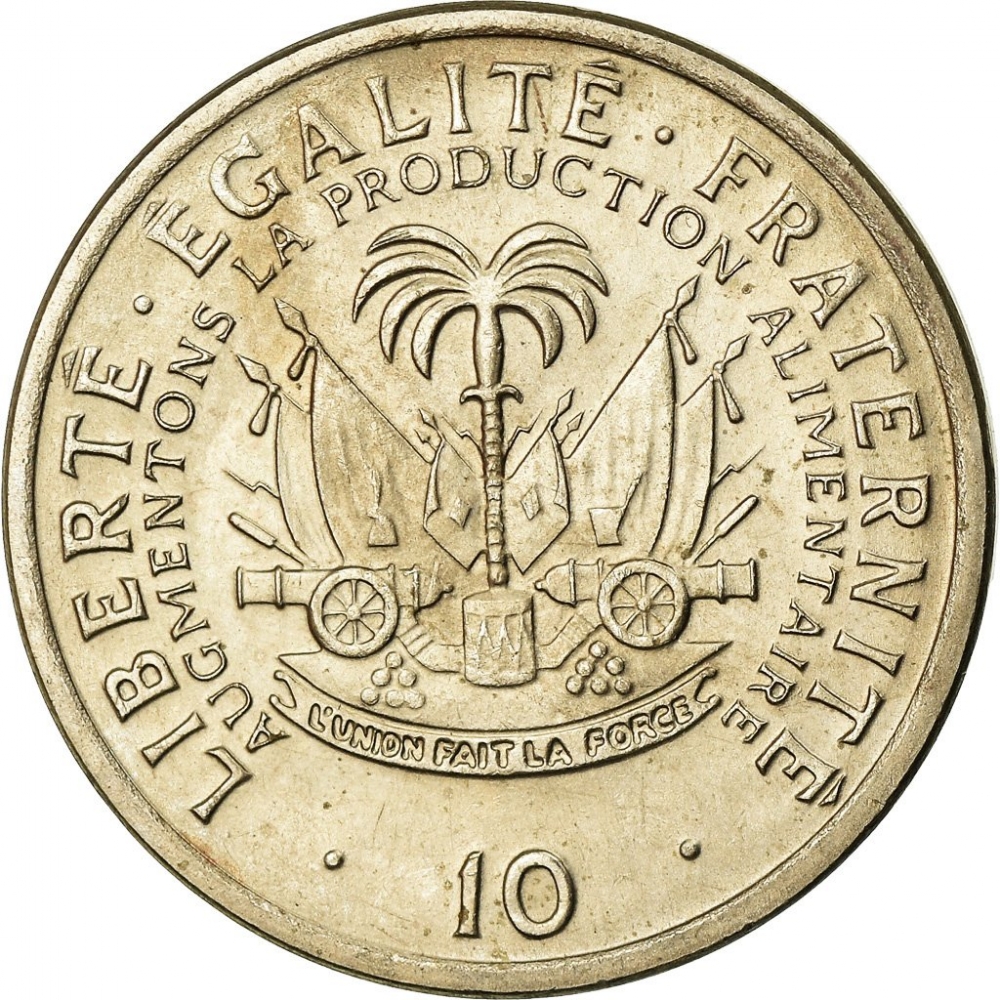 10 Centimes 1975-1983, KM# 120, Haiti, Food and Agriculture Organization (FAO)