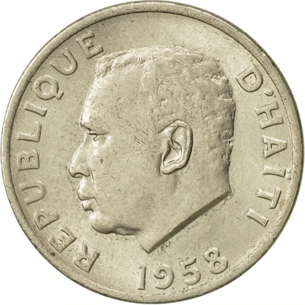 5 Centimes 1958-1970, KM# 62, Haiti
