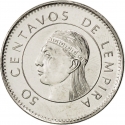 50 Centavos 1991-2014, KM# 84a, Honduras
