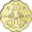 20 Cents 1997, KM# 73, Hong Kong, Transfer of Sovereignty