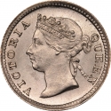5 Cents 1866-1901, KM# 5, Hong Kong, Victoria