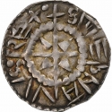 1 Denier 997-1038 AD, Huszar# 1, Hungary, Saint Stephen I