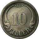 10 Fillér 1940-1942, KM# 507a, Hungary, Miklós Horthy