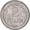 2 Fillér 1940-1942, KM# 518.1, Hungary, Miklós Horthy